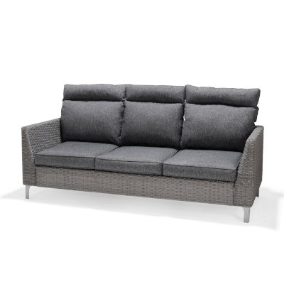 LifestyleGarden Bermuda Dark - High Back 3 Seater Sofa