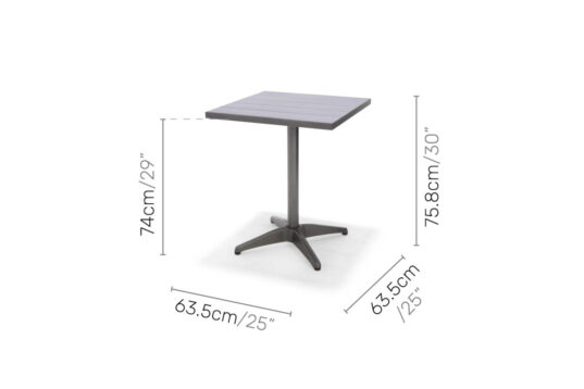 LifestyleGarden Solana Square Bistro Table Dimensions