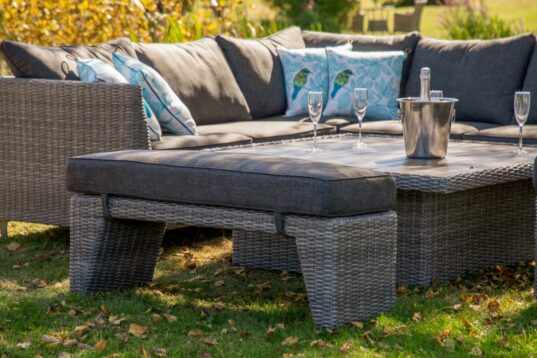 LifestyleGarden Bermuda Dark - Dining Corner Set & Bench